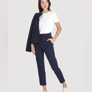 Kit and Ace‎ Mulberry Pant Navy Heather Pull on Pockets Size 2
